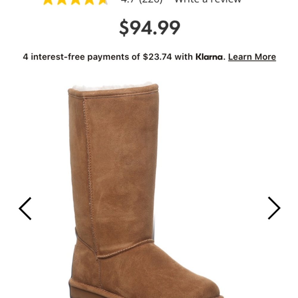 Bearpaw tall women’s boots size 8